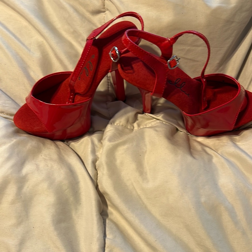 Ellie Red Platform Heels